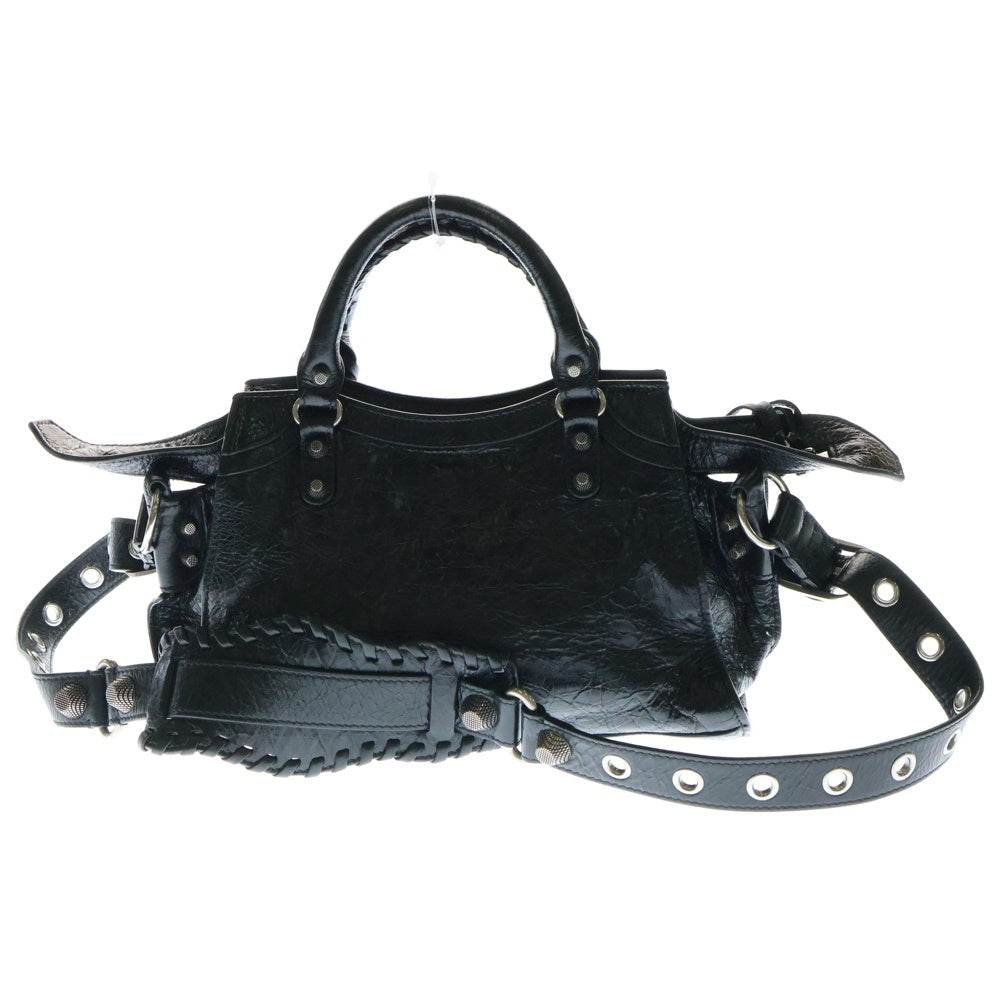 BALENCIAGA(バレンシアガ) NEO CAGOLE ネオカゴール 2WAY レザーハンドバッグ ショルダーバッグ ブラック 700940