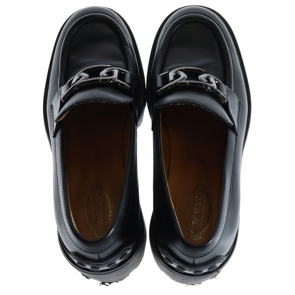 【新品同様】TOD'S　トッズ　フラットシューズ　ブラック　スエードエナメル切替 新品同様】TOD'S トッズ フラットシューズ ブラック スエード