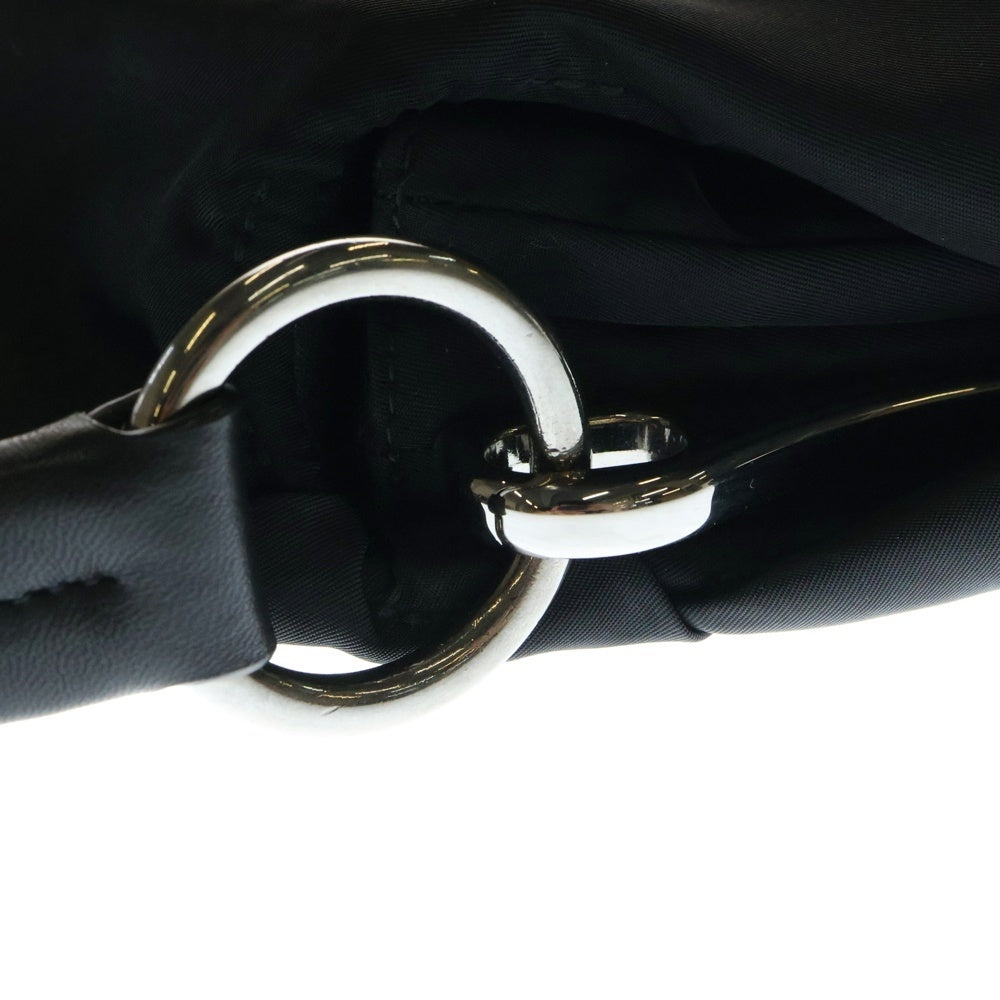 PRADA(プラダ) フリル ワンショルダーバッグ ハンドバッグ ブラック シルバー金具 テスート×レザー BR4023