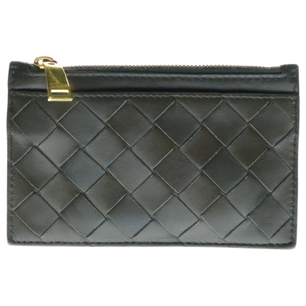BOTTEGA VENETA(ボッテガヴェネタ) イントレチャート コインケース カードケース 名刺入れ オリーブ ゴールド金具 レザー