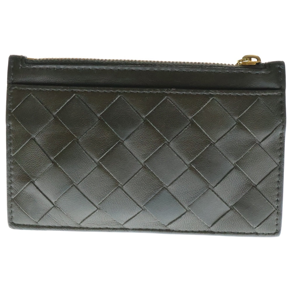 BOTTEGA VENETA(ボッテガヴェネタ) イントレチャート コインケース カードケース 名刺入れ オリーブ ゴールド金具 レザー