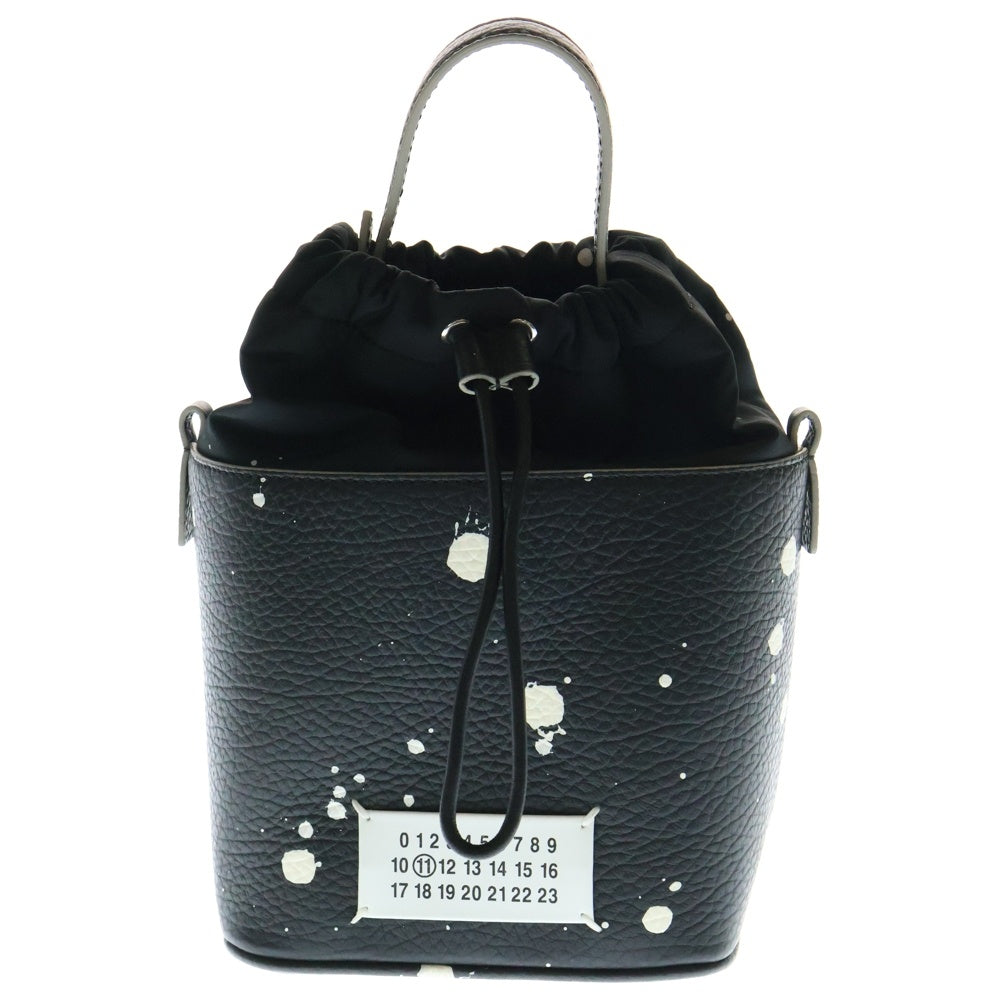 Martin Margiela 11(マルタンマルジェラ) 5AC バケットバッグ ブラック レザー ショルダーバッグ S61WG0035