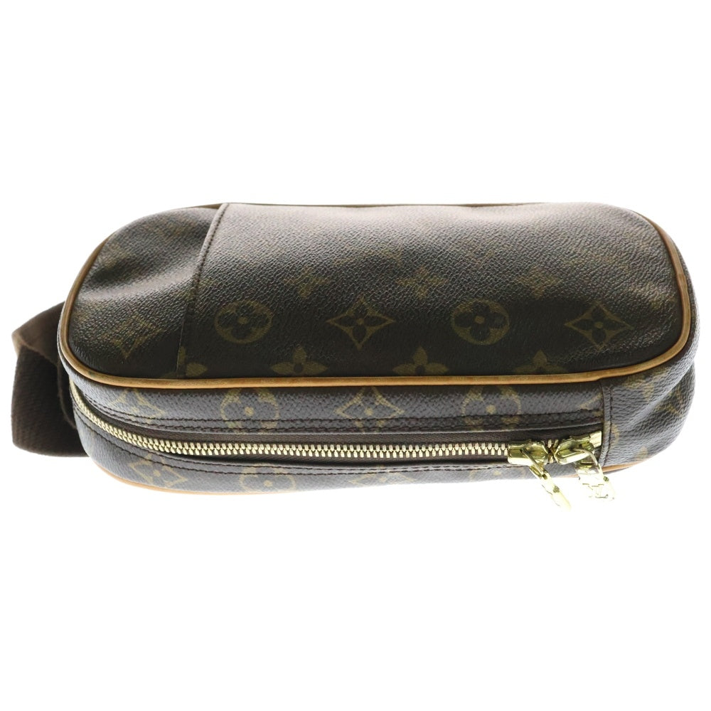 LOUIS VUITTON(ルイヴィトン) モノグラム ポシェット・ガンジュ ウエストバッグ ボディバッグ ブラウン ゴールド金具 レザー×PVC M51870
