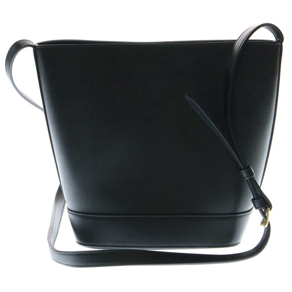 CELINE(セリーヌ) キュイルトリオンフ スモールバケット レザーショルダーバッグ ブラック レディース