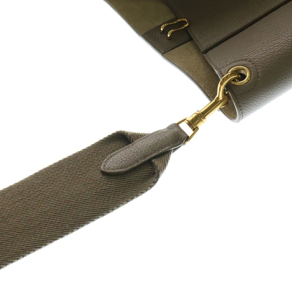 CELINE(セリーヌ) サングルバケット スモール ロゴレザーショルダーバッグ ベージュ レディース