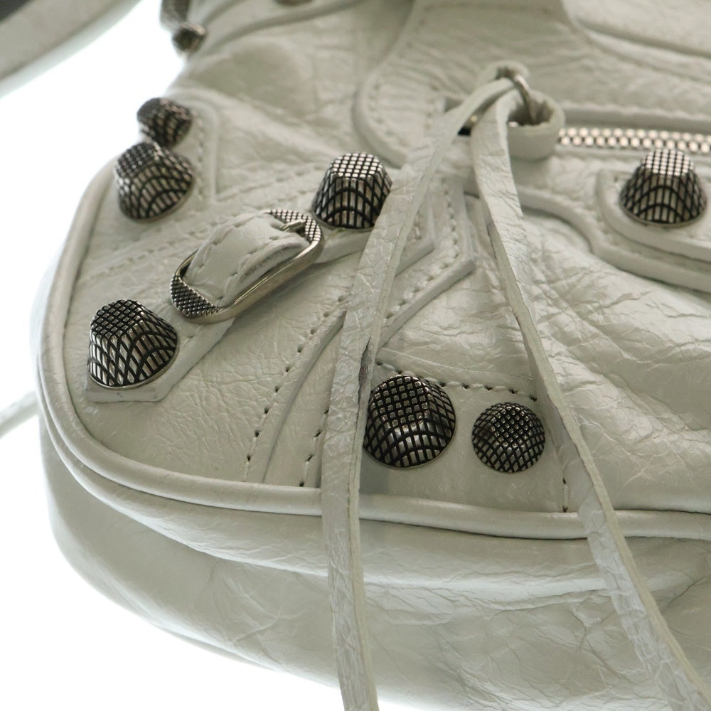 BALENCIAGA(バレンシアガ) Neo Cagole Mini ネオカゴール ミニ 2WAY ミラー付レザーハンドバッグ ショルダーバッグ ホワイト 785690