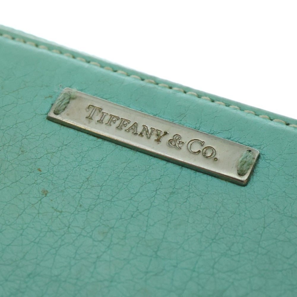 TIFFANY&Co(ティファニー) ロゴ刻印 レザーラウンドジップウォレット 財布