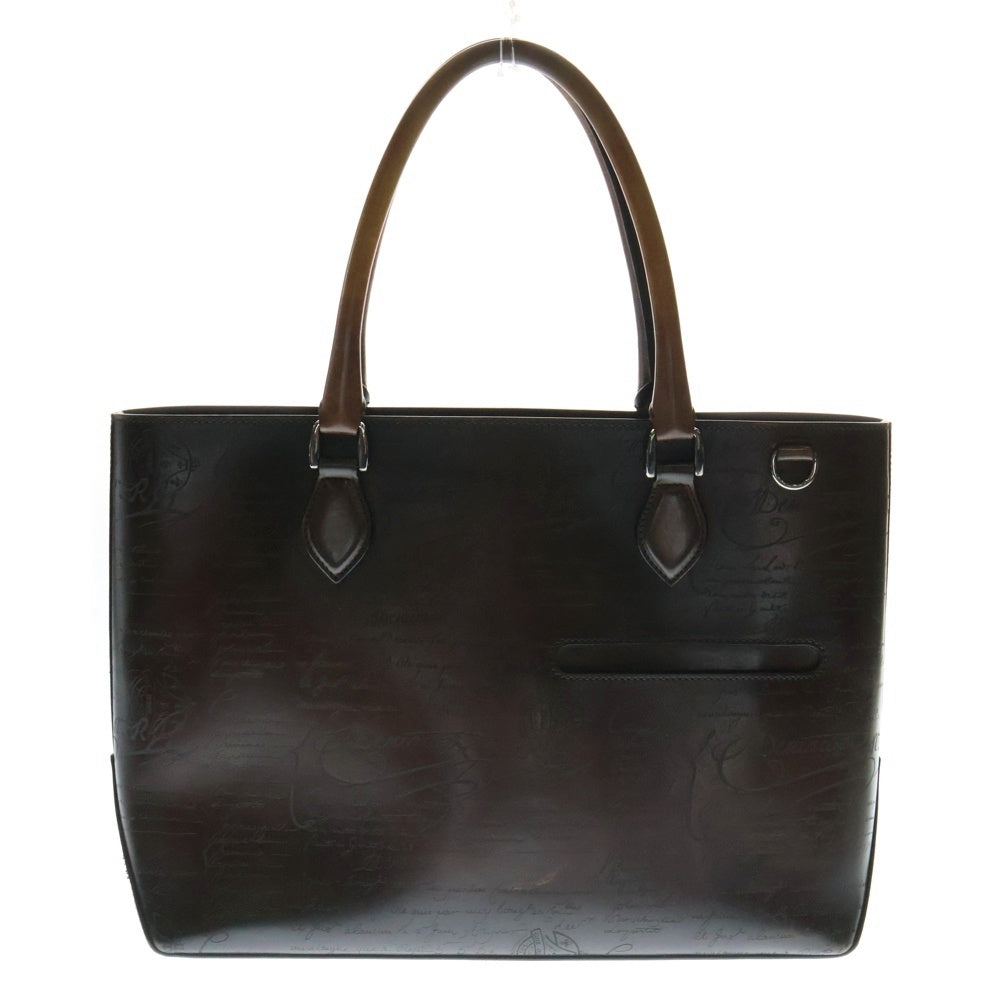 Berluti(ベルルッティ) カリグラフィ トゥージュール レザートートバッグ ブラウン