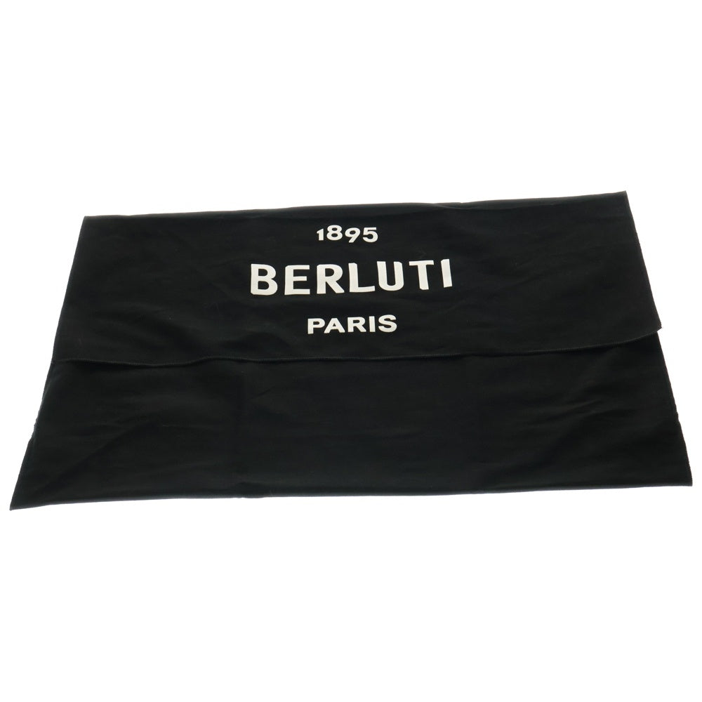 Berluti(ベルルッティ) ウリス スモール PVC レザー 2WAY ハンド ショルダー トートバッグ シルバー金具 ブラック/ブラウン