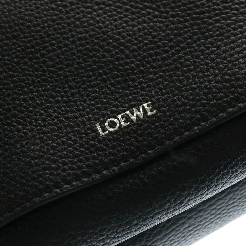 LOEWE(ロエベ) ベブル ロゴレザーメッセンジャーバッグ ショルダーバッグ ブラック ミディアム IDBANBA73X01