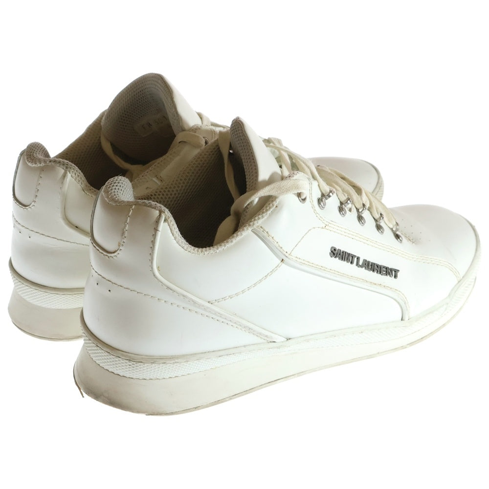 SAINT LAURENT PARIS(サンローランパリ) 18SS ジャンプ ロゴプレート レースアップ レザー ローカットスニーカー シューズ ホワイト 501612