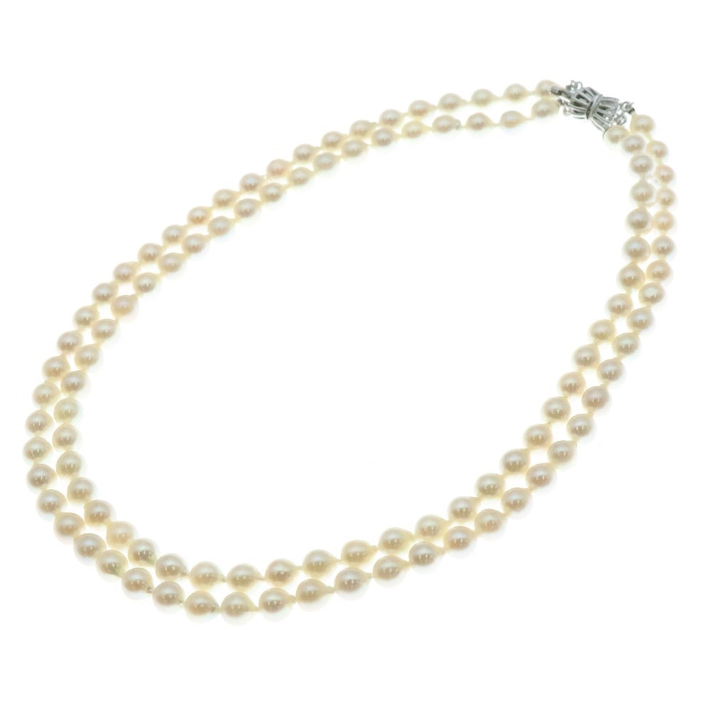 NO BRAND(ノーブランド) パールネックレス 925 6.5～6.8mm 51.1g