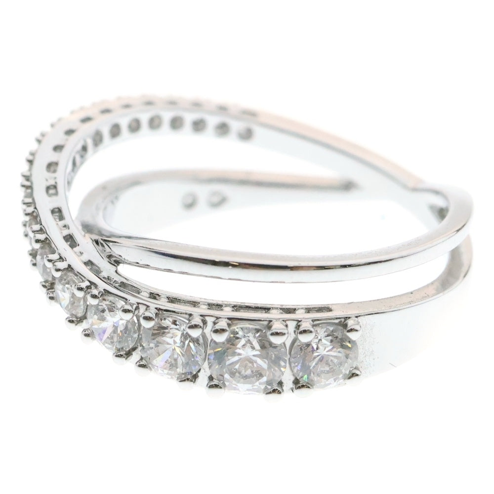 SWAROVSKI(スワロフスキー) ツイスト ラインストーン パヴェクリスタル リング 指輪 14号 シルバー レディース