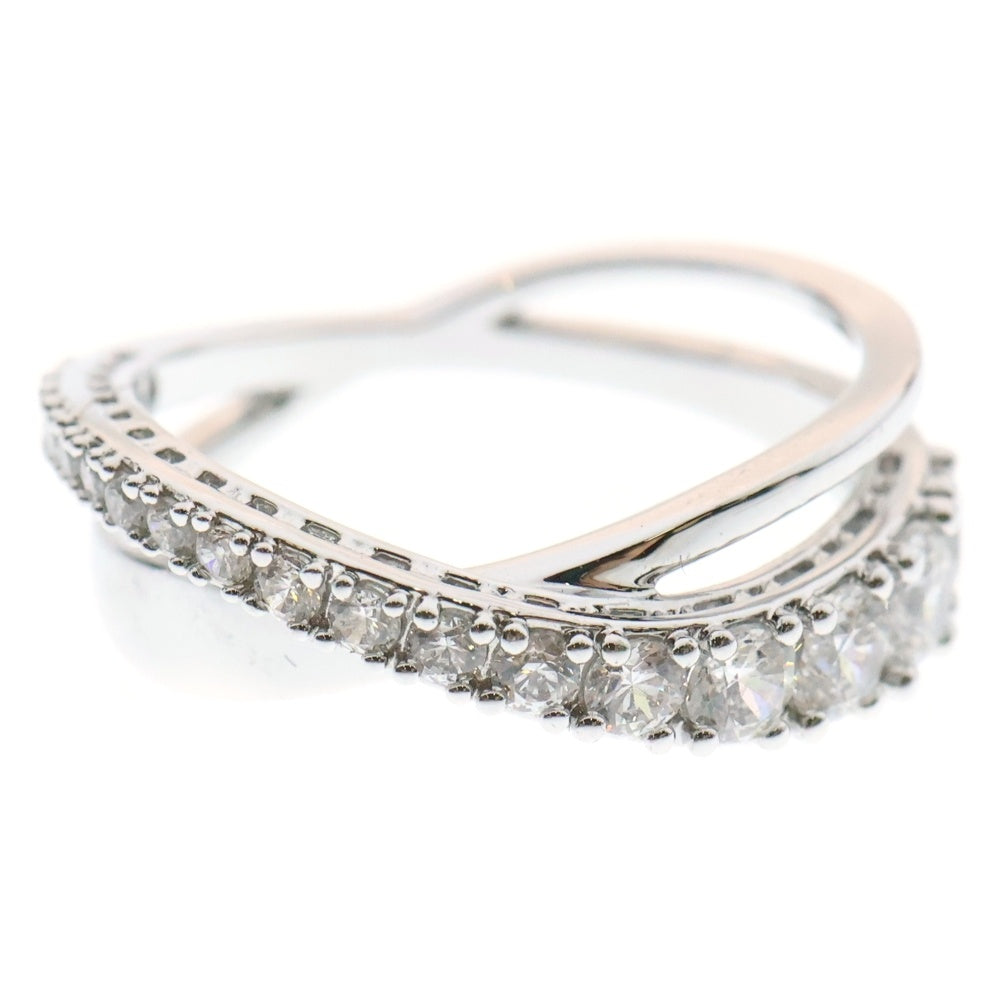 SWAROVSKI(スワロフスキー) ツイスト ラインストーン パヴェクリスタル リング 指輪 14号 シルバー レディース