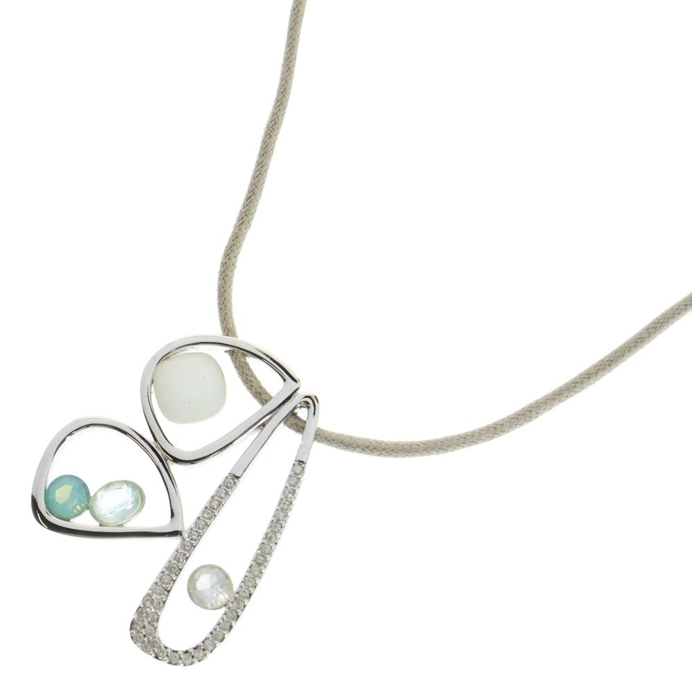 SWAROVSKI(スワロフスキー) ラインストーン パヴェクリスタル ペンダント ネックレス シルバー/ライトブルー レディース