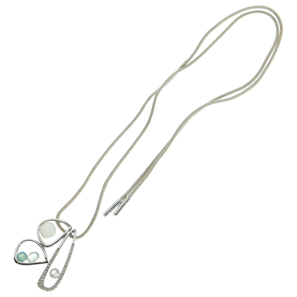 SWAROVSKI(スワロフスキー) ラインストーン パヴェクリスタル ペンダント ネックレス シルバー/ライトブルー レディース