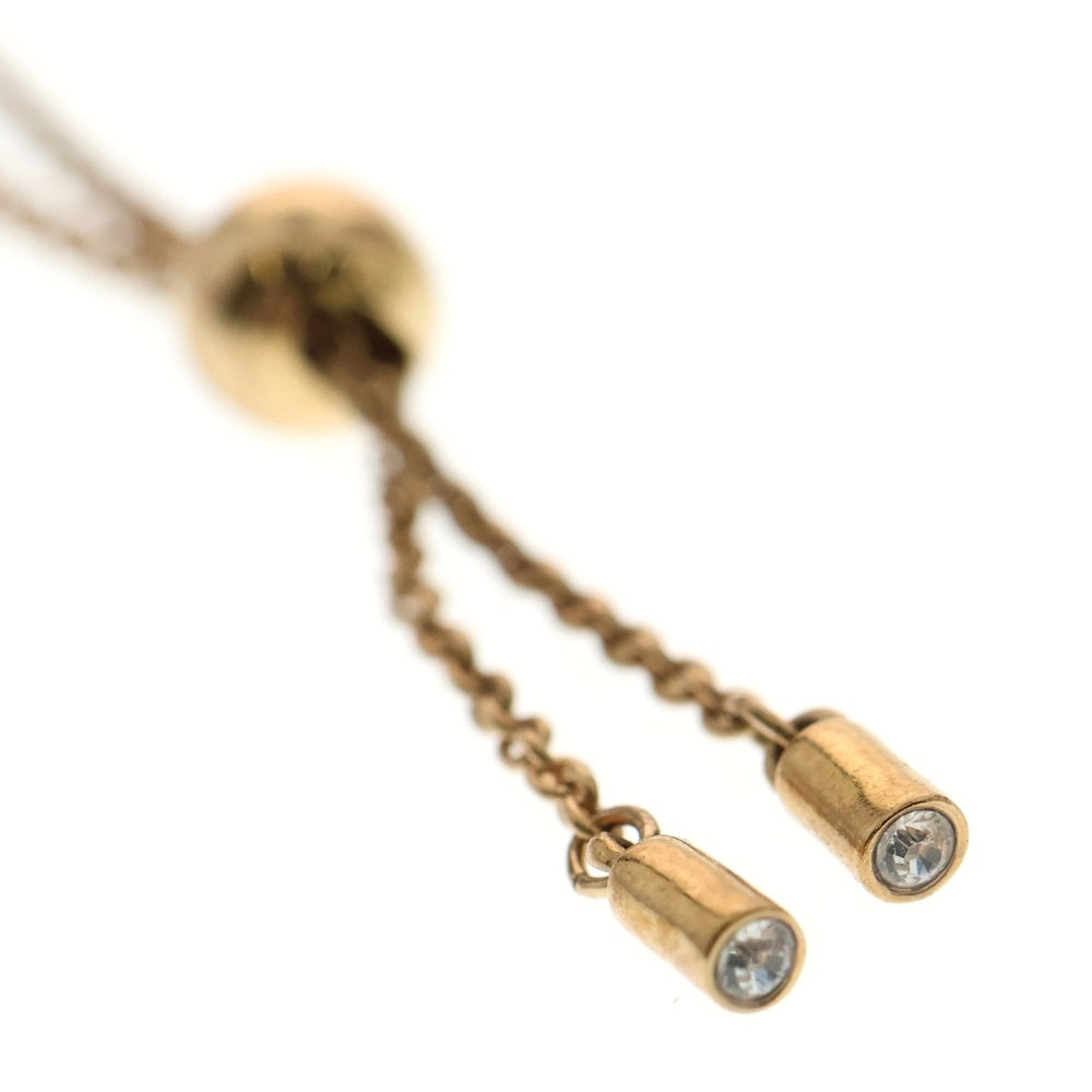 SWAROVSKI(スワロフスキー) ハートクリスタル ストーン ダブルチェーン ブレスレット ゴールド/ピンク レディース