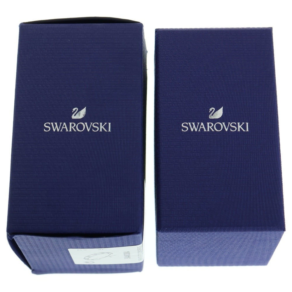 SWAROVSKI(スワロフスキー) ハートクリスタル ストーン ダブルチェーン ブレスレット ゴールド/ピンク レディース