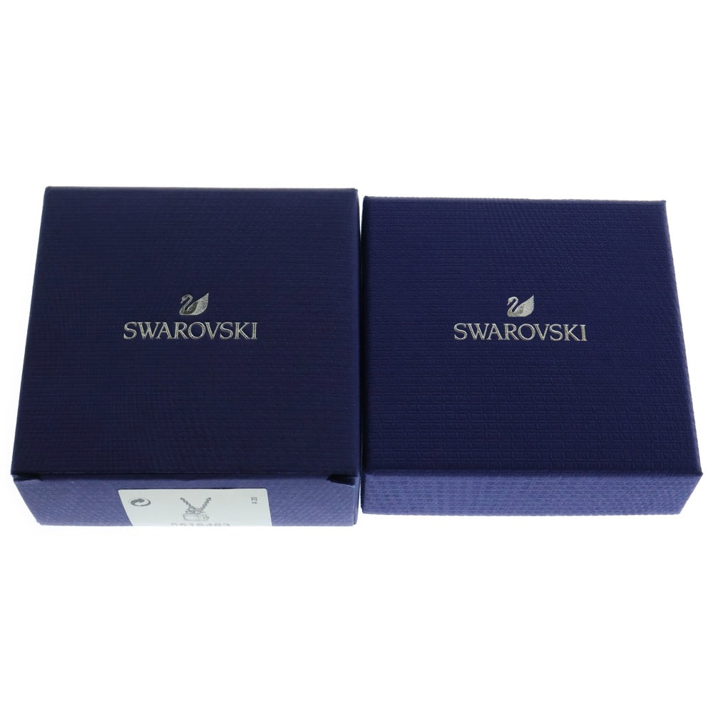 SWAROVSKI(スワロフスキー) スクエアクリスタル ラインストーン チェーン ネックレス シルバー/ライトブルー レディース