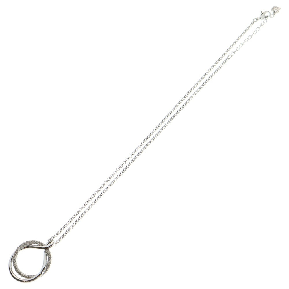 SWAROVSKI(スワロフスキー) ラウンドモチーフ ラインストーン パヴェクリスタル チェーンネックレス シルバー レディース