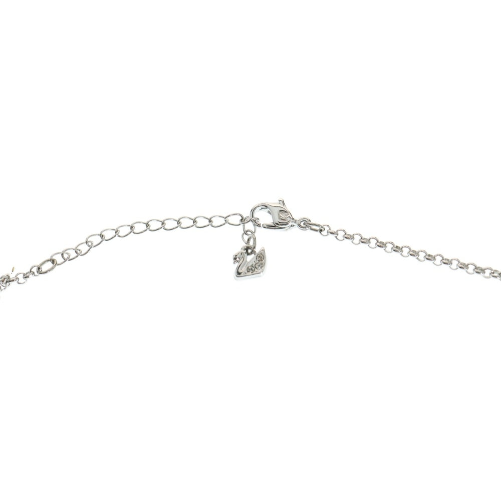 SWAROVSKI(スワロフスキー) ラウンドモチーフ ラインストーン パヴェクリスタル チェーンネックレス シルバー レディース