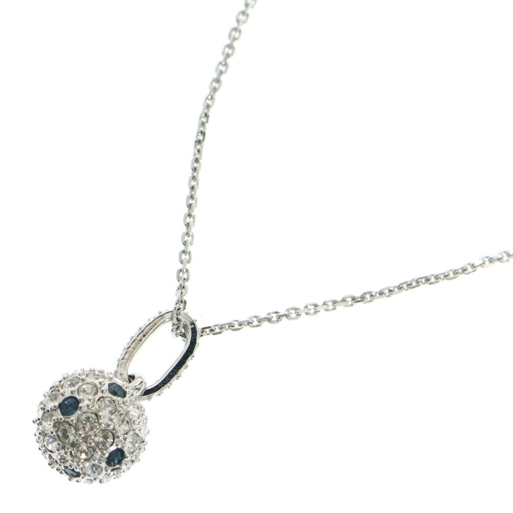 SWAROVSKI(スワロフスキー) ラインストーン パヴェクリスタル ボール ネックレス ピアス セット シルバー レディース