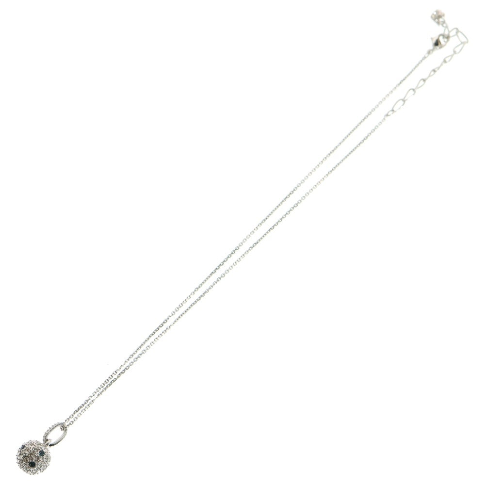 SWAROVSKI(スワロフスキー) ラインストーン パヴェクリスタル ボール ネックレス ピアス セット シルバー レディース