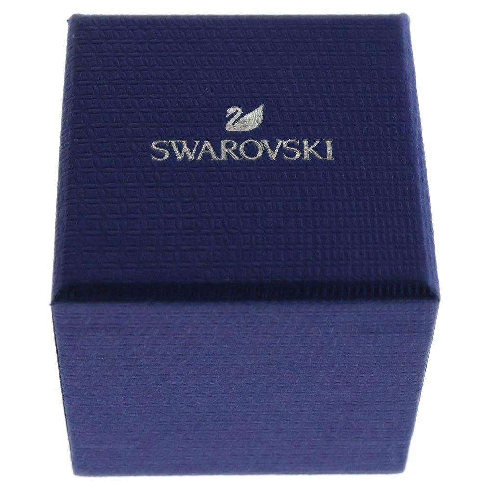 SWAROVSKI(スワロフスキー) ラインストーン リボンモチーフ クリスタル ブローチ ピンバッジ シルバー/ライトブルー レディース