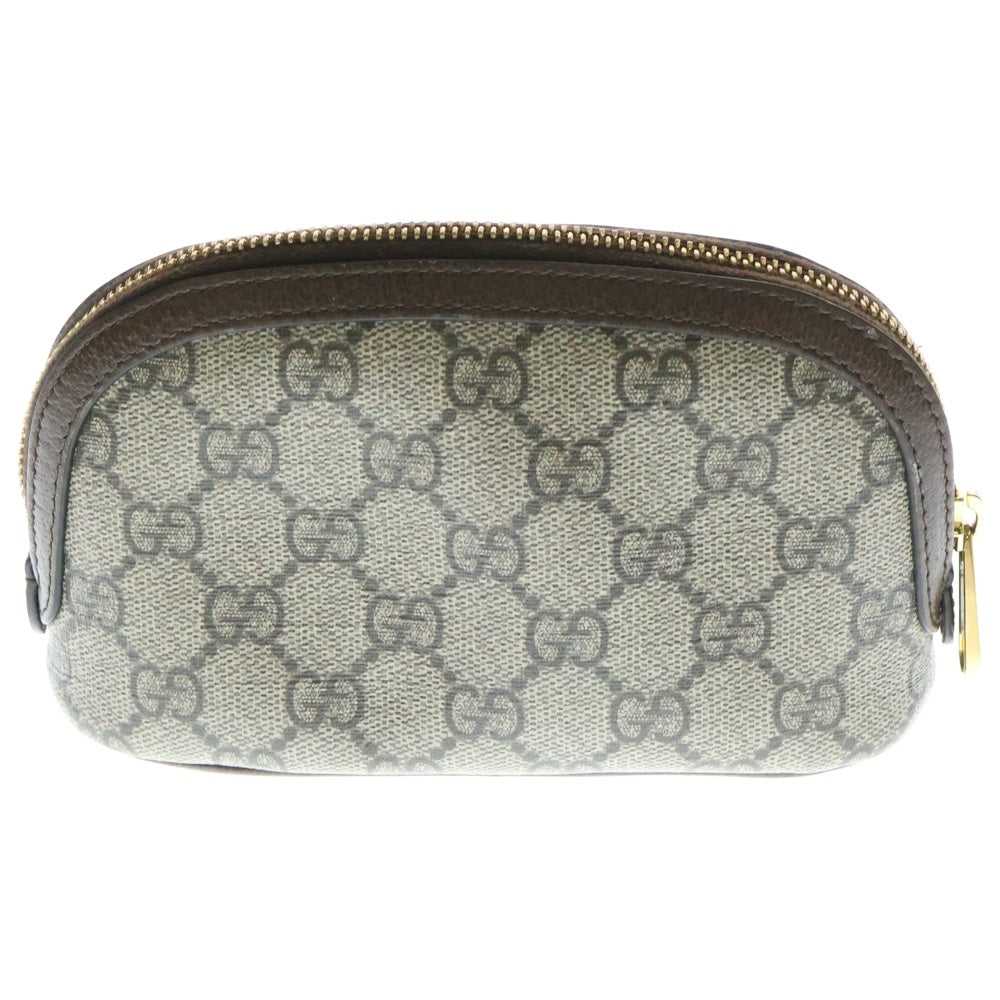 GUCCI(グッチ) GGスプリーム シェリーライン 化粧ポーチ ミニバッグ ベージュ PVCキャンバス 62550