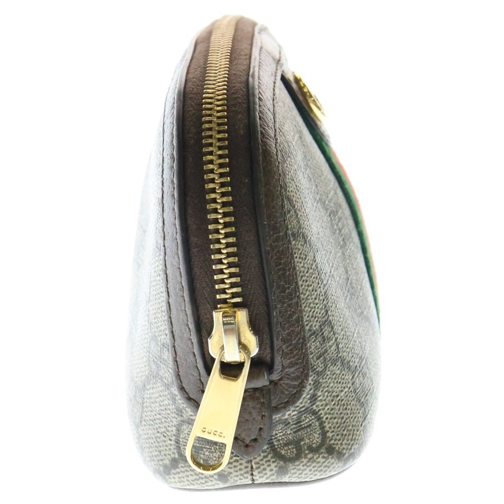 GUCCI(グッチ) GGスプリーム シェリーライン 化粧ポーチ ミニバッグ ベージュ PVCキャンバス 62550
