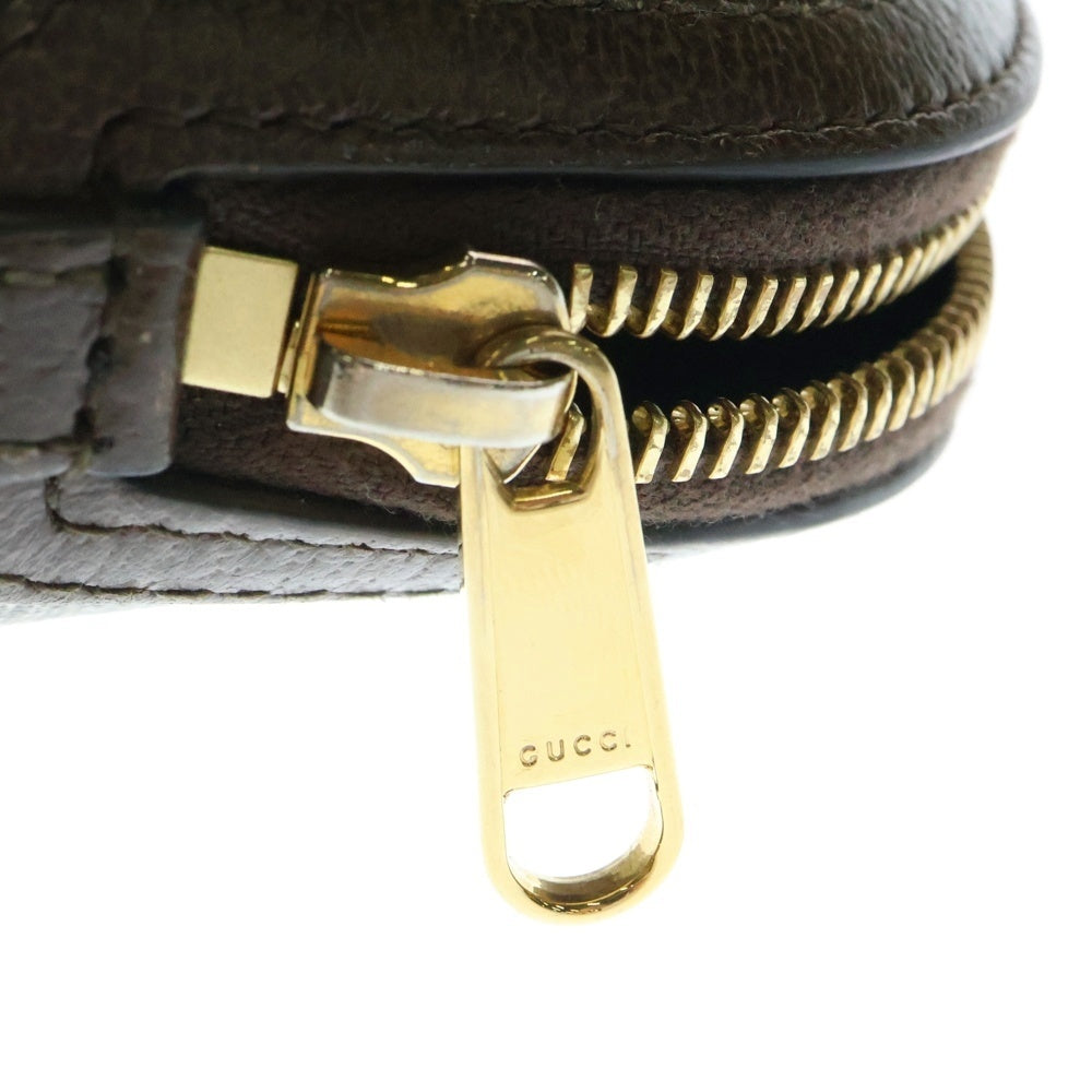GUCCI(グッチ) GGスプリーム シェリーライン 化粧ポーチ ミニバッグ ベージュ PVCキャンバス 62550
