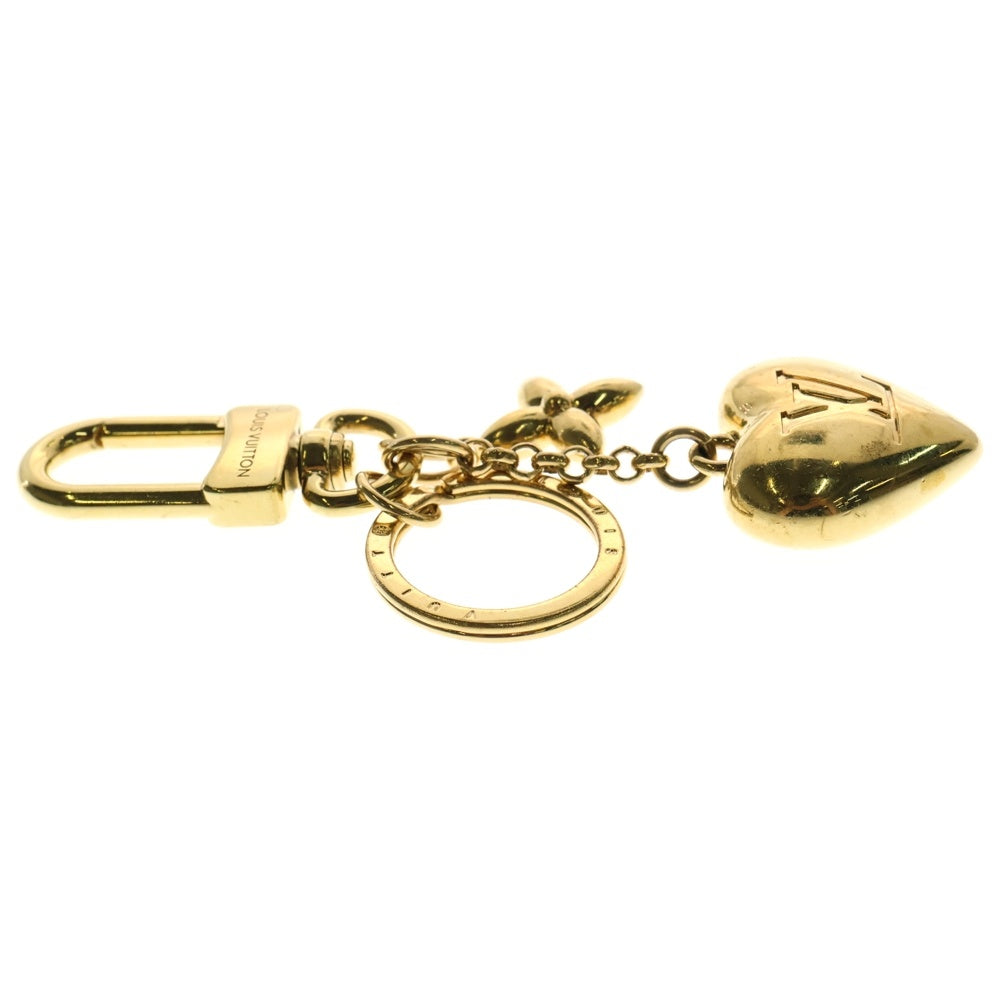 LOUIS VUITTON(ルイヴィトン) LVハート チャーム キーホルダー ゴールド GP メタル M01142