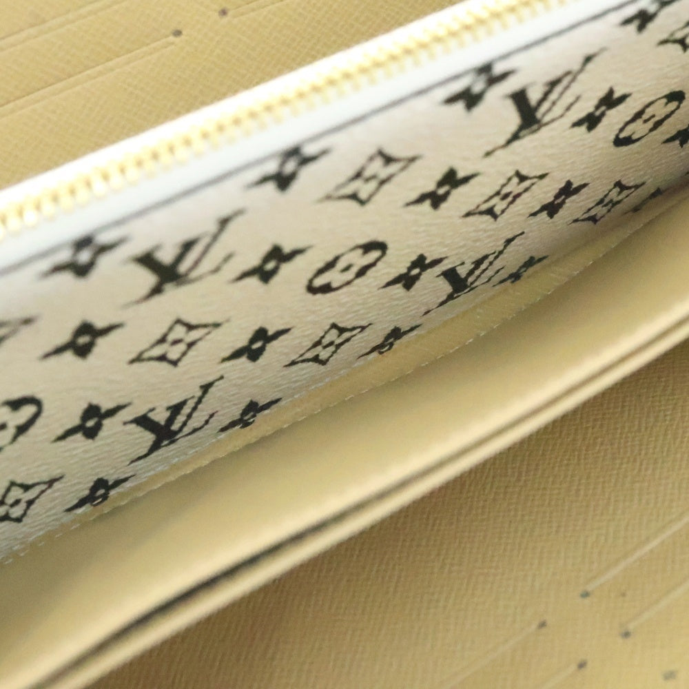 LOUIS VUITTON(ルイヴィトン) モノグラムジャイアント ジッピーウォレット バイカラー グリーン×ベージュ レザー 長財布 M67549
