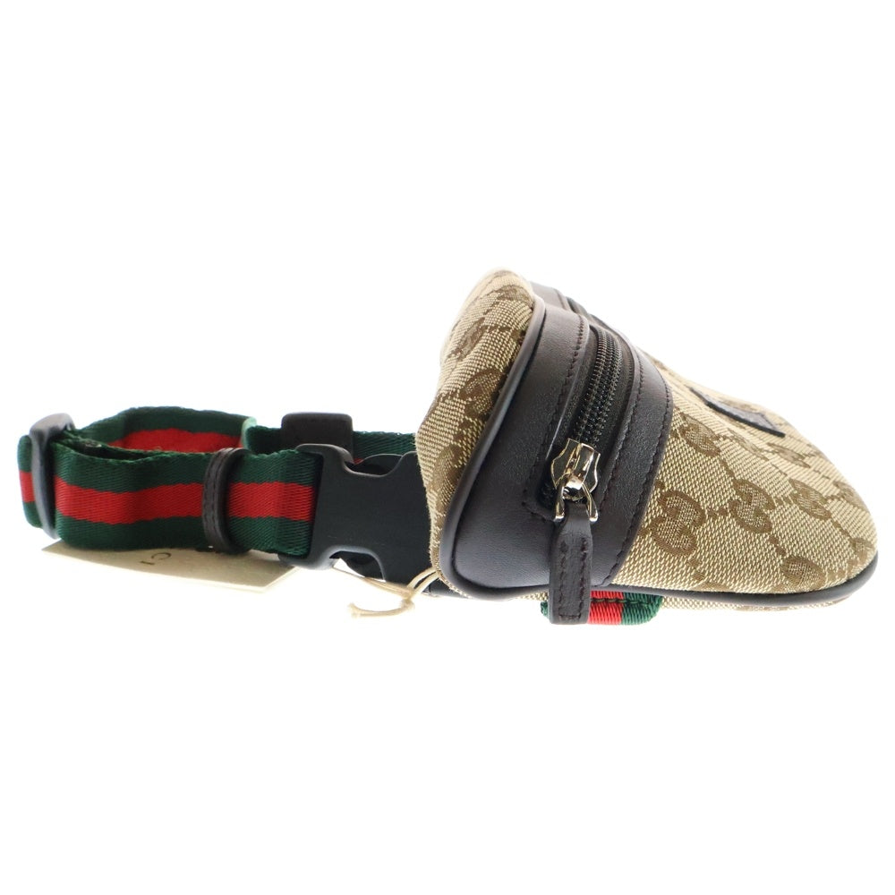 GUCCI(グッチ) チルドレンズ GGキャンバス ウエストバッグ ボディバッグ ショルダーバッグ ベージュ×ブラウン ブラウン金具 レザー×キャンバス 311159