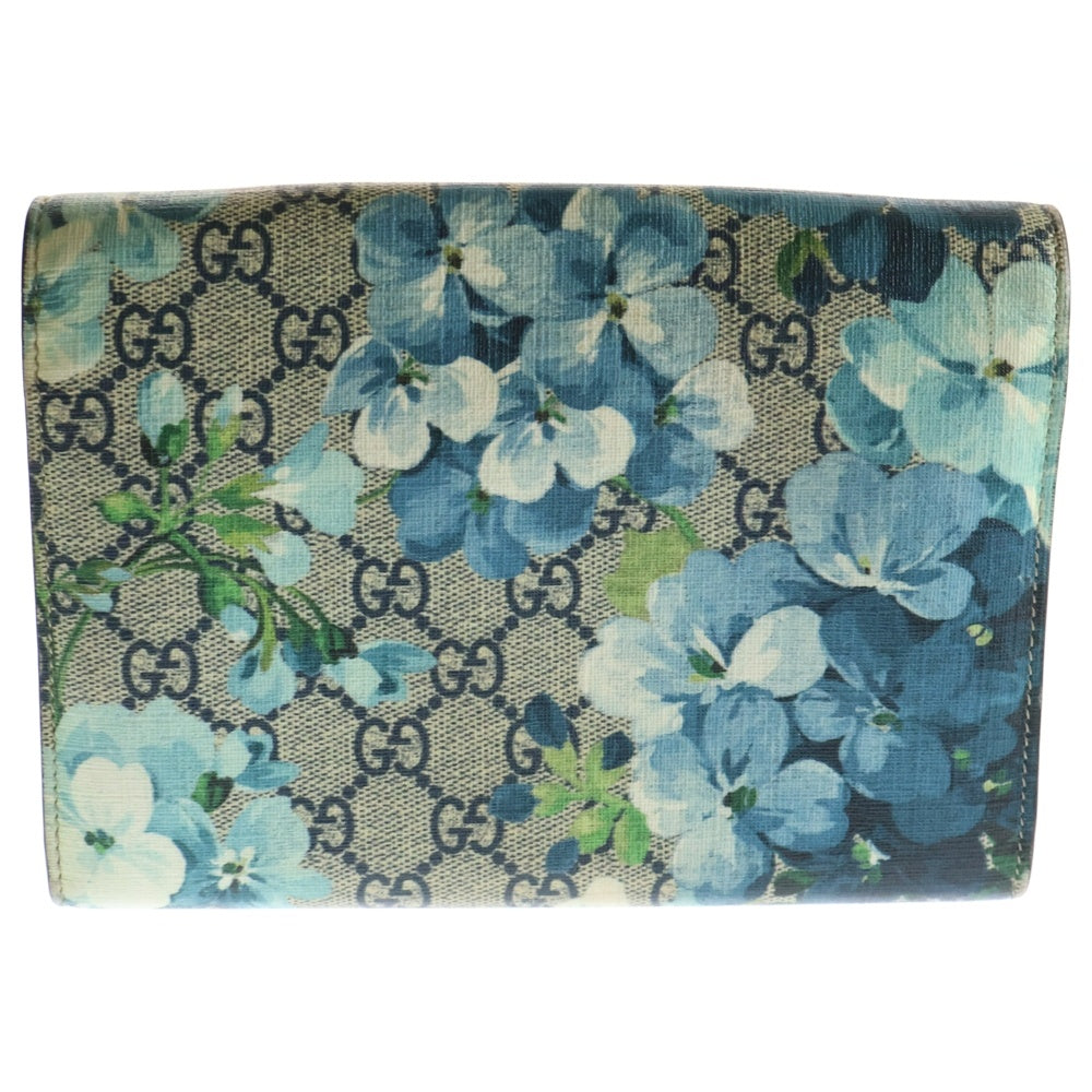 GUCCI(グッチ) デュオ二ュソス GGブルームス ロングウォレット 長財布 シルバー金具 PVC 401231