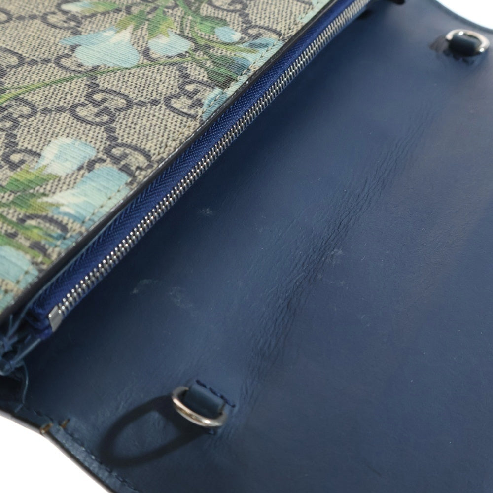 GUCCI(グッチ) デュオ二ュソス GGブルームス ロングウォレット 長財布 シルバー金具 PVC 401231