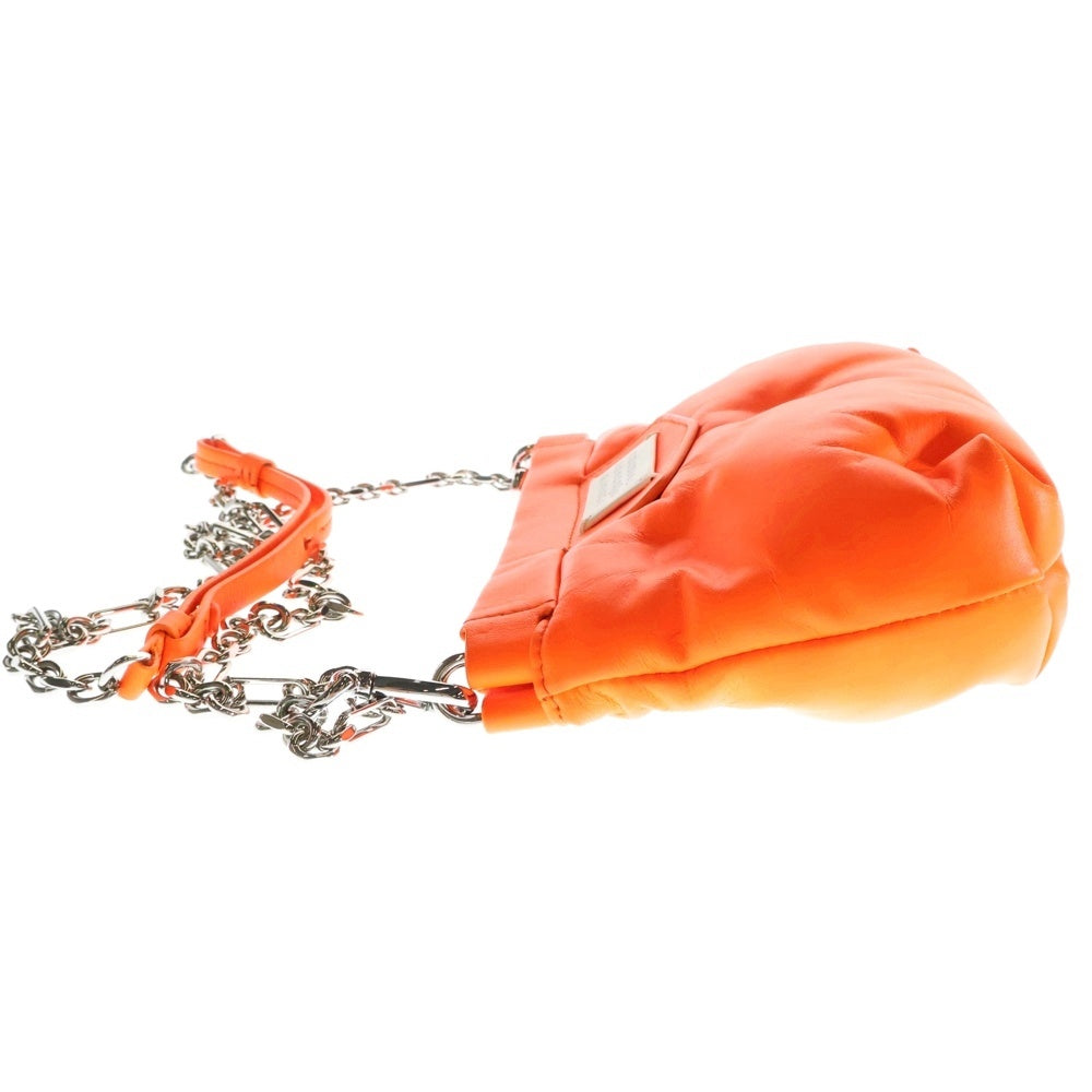 Maison Margiela 11(メゾンマルジェラ11) グラムスラム チェーンショルダーバッグ ミニバッグ オレンジ レザー シルバー金具
