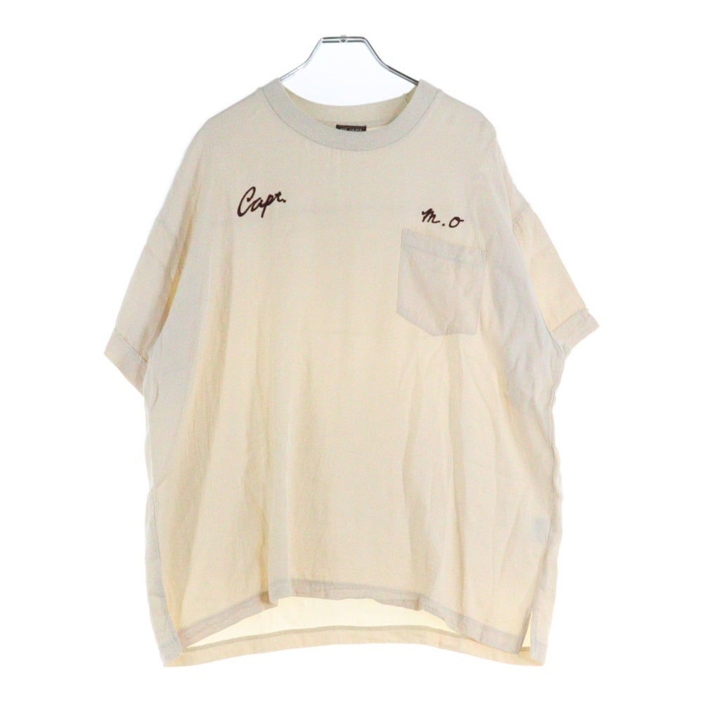 MR.OLIVE(ミスターオリーブ) 刺繍 半袖Tシャツ ホワイト