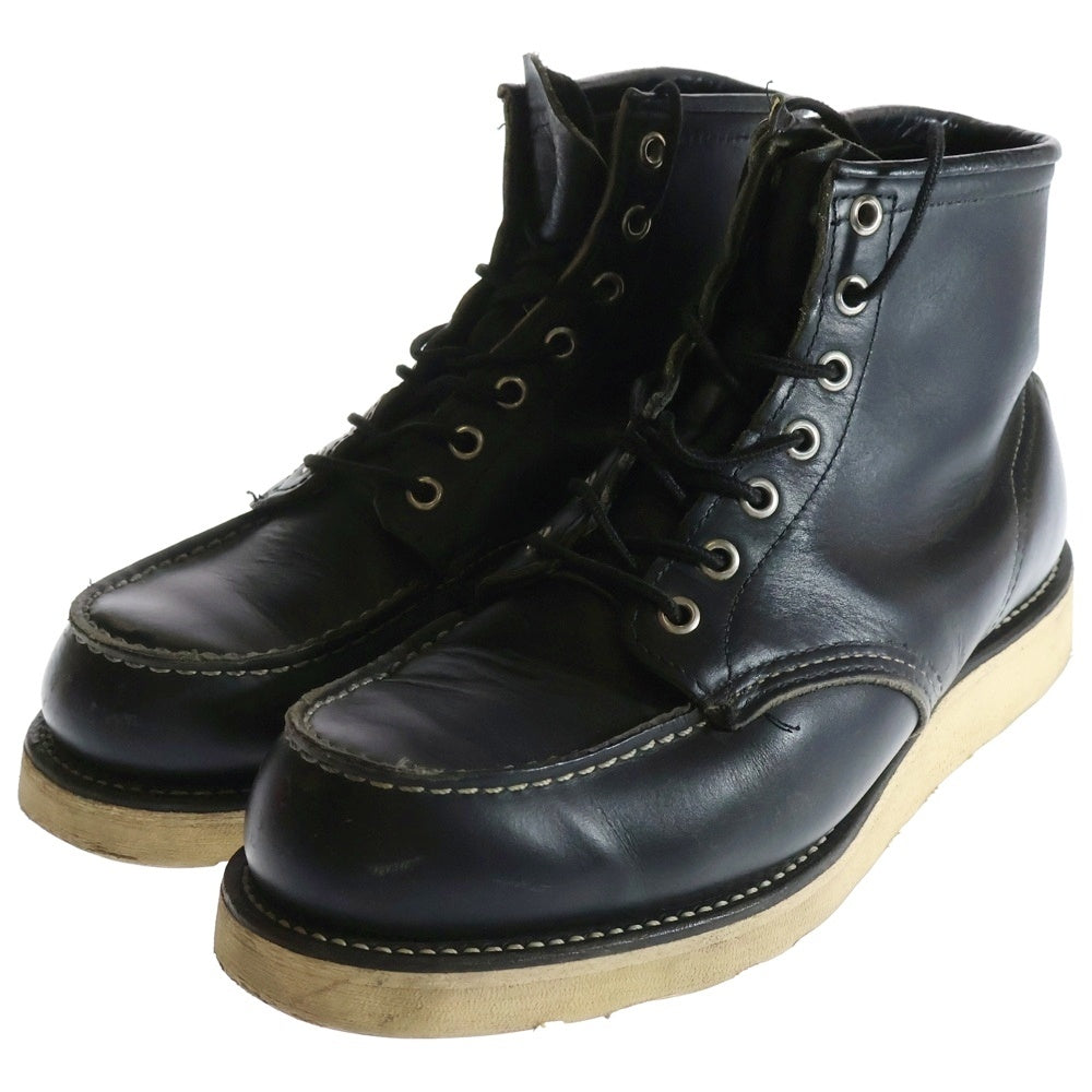 RED WING(レッド ウイング) 90S 裏スクエア犬タグ 6-INCH CLASSIC MOC クラシックモック アイリッシュセッター レースアップ レザー ハイカット ブーツ ブラック