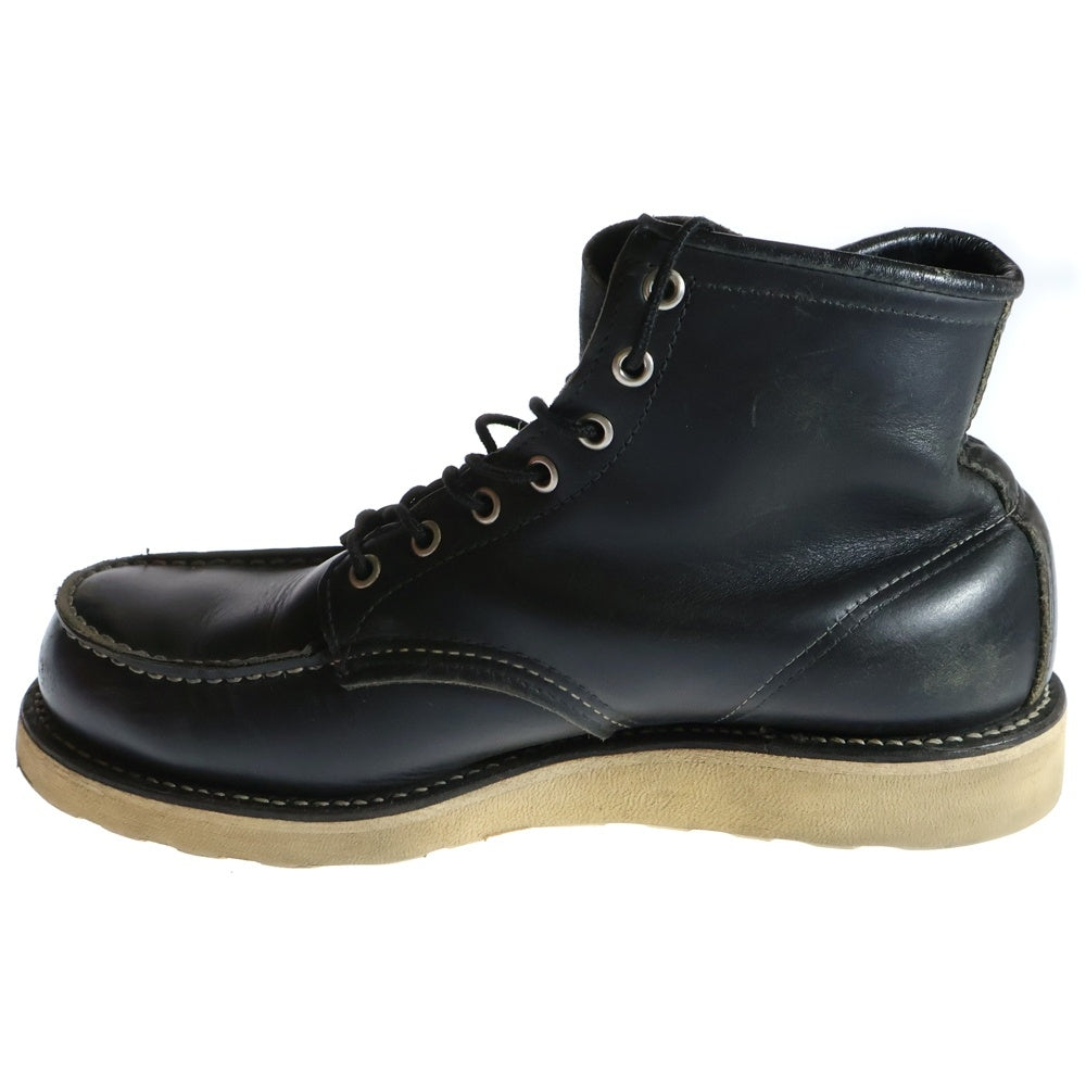 RED WING(レッド ウイング) 90S 裏スクエア犬タグ 6-INCH CLASSIC MOC クラシックモック アイリッシュセッター レースアップ レザー ハイカット ブーツ ブラック