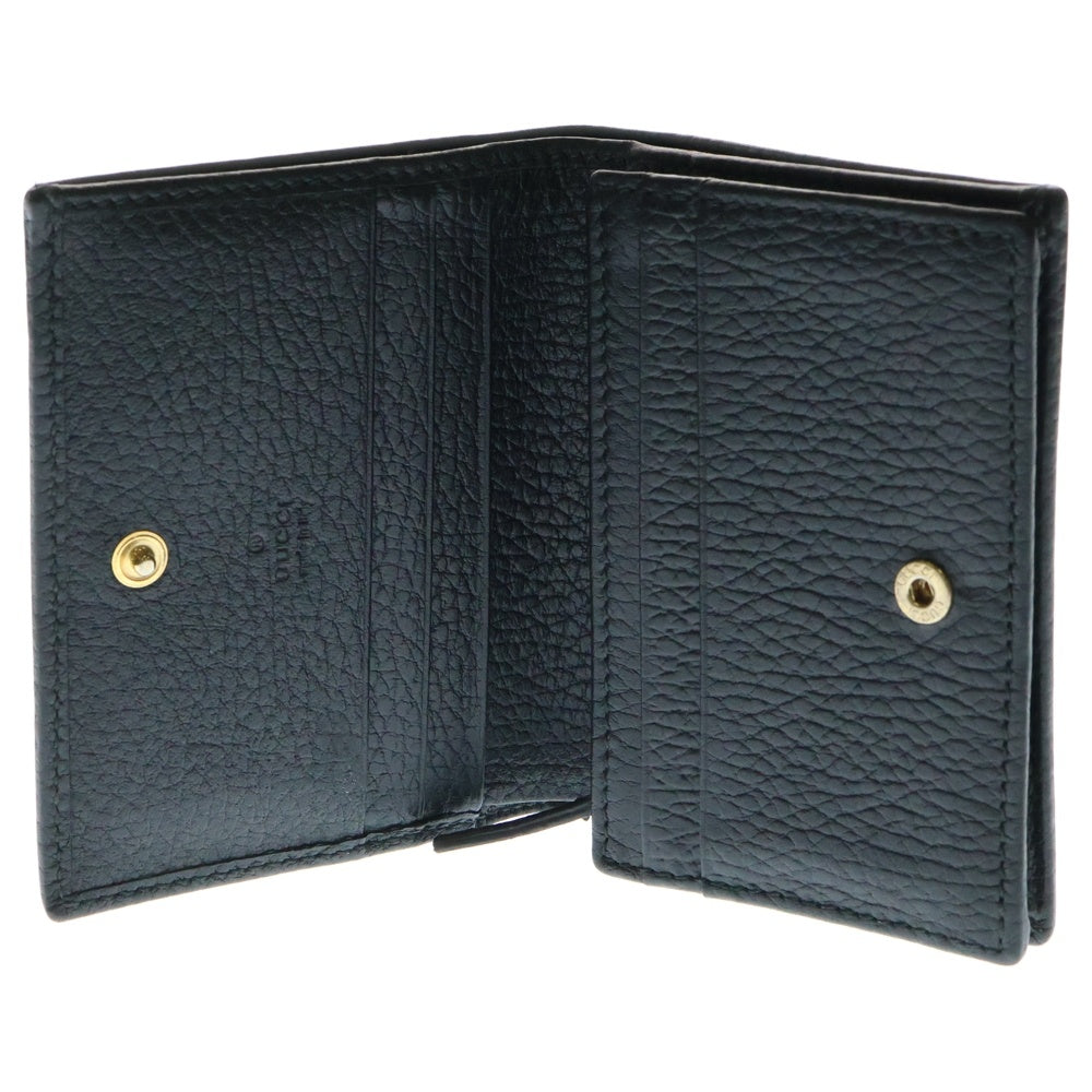 GUCCI(グッチ) GGマーモント 二つ折り財布 コンパクトウォレット ブラック レザー 456126