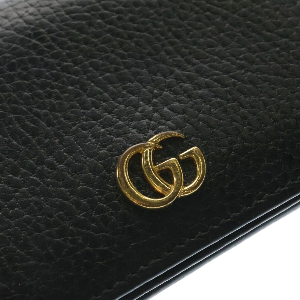GUCCI(グッチ) GGマーモント 二つ折り財布 コンパクトウォレット ブラック レザー 456126