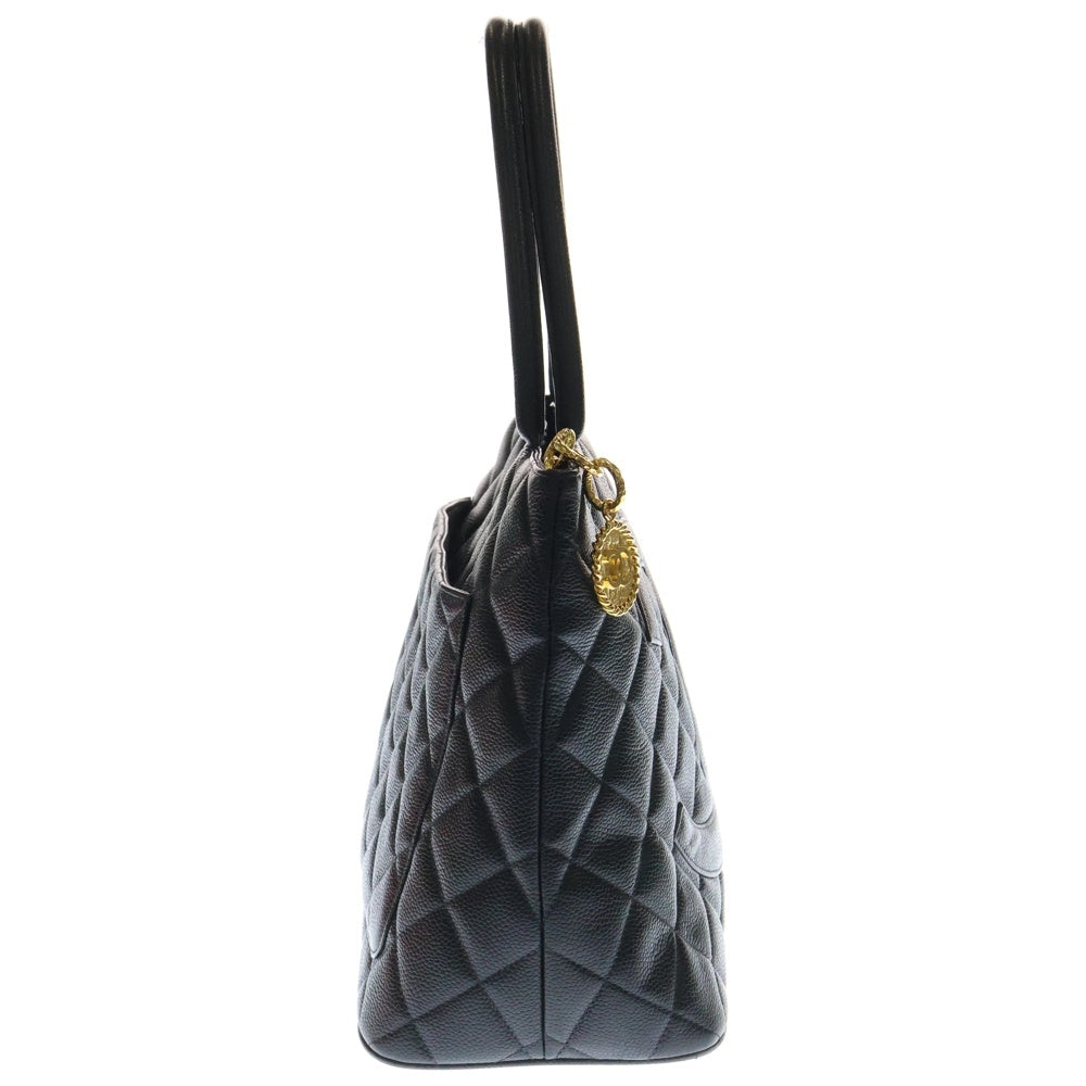 CHANEL(シャネル) 復刻トート ブラック キャビアスキン ゴールド金具 ハンドバッグ