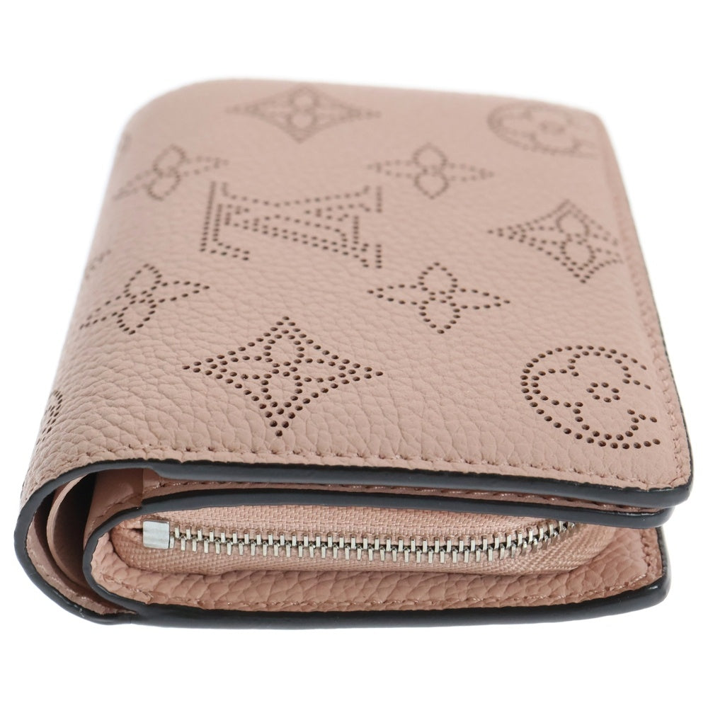 LOUIS VUITTON(ルイヴィトン) マヒナ ポルトフォイユクレア マグノリア コンパクトウォレット 三つ折り財布 コインケース ピンク レザー シルバー金具 M80629