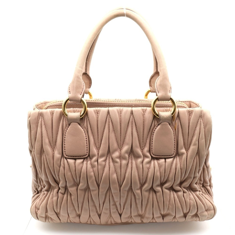 miumiu(ミュウミュウ) マテラッセ 2WAY レザーハンドバッグ ショルダーバッグ ピンク レディース