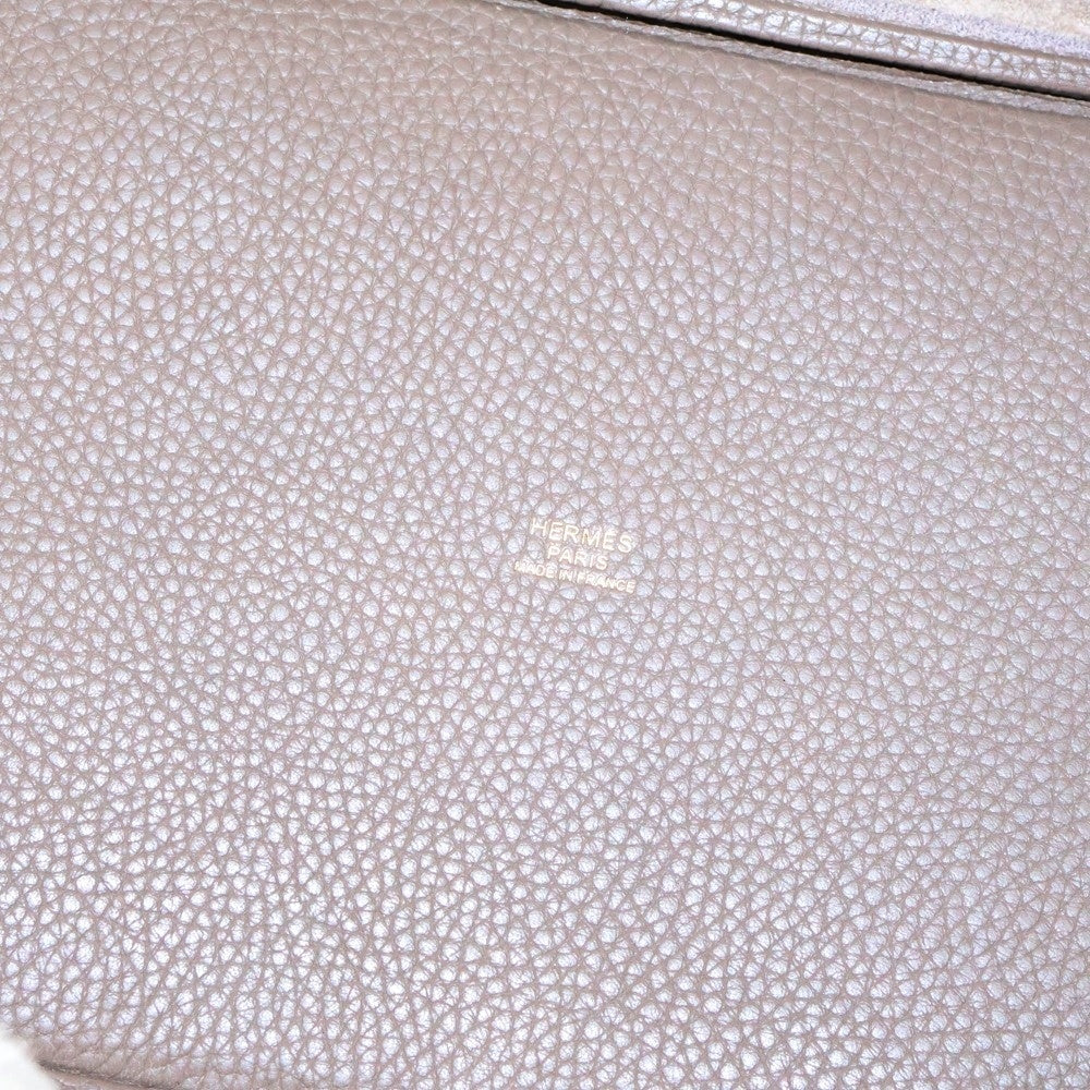 HERMES(エルメス) ピコタンロックMM エトゥープ トリヨンクレマンス レザーハンドバッグ ブラウン レディース D刻印