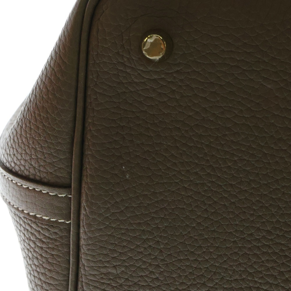 HERMES(エルメス) ピコタンロックMM エトゥープ トリヨンクレマンス レザーハンドバッグ ブラウン レディース D刻印