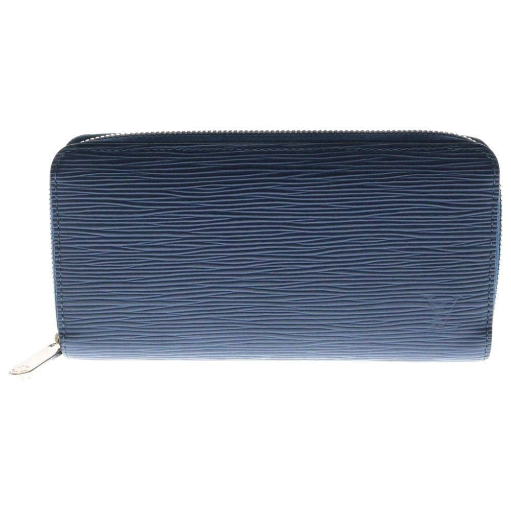 LOUIS VUITTON(ルイヴィトン) エピ ジッピーウォレット ロングウォレット カードケース 長財布 インディゴブルー シルバー金具 レザー M61873
