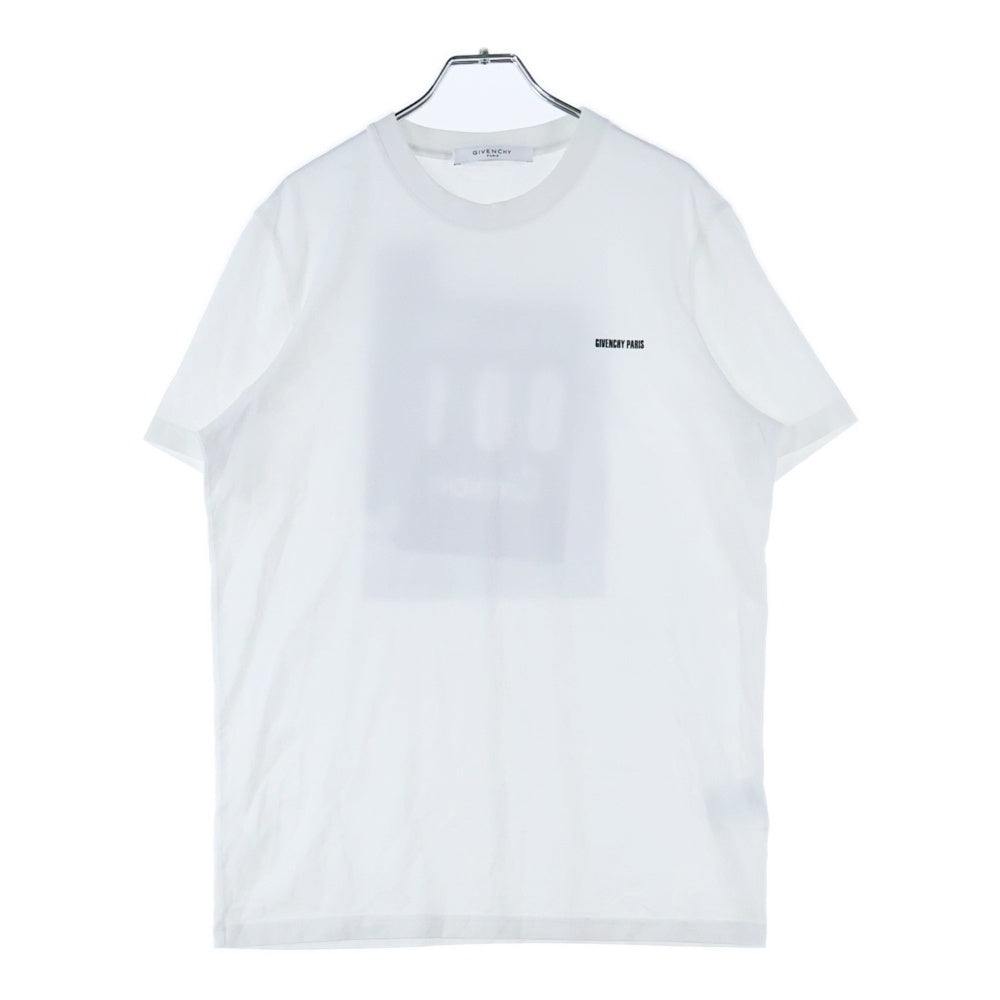 GIVENCHY(ジバンシィ) ラバーロゴ バックフォトプリント クルーネック 半袖Tシャツ カットソー ホワイト BM706S3Y2T