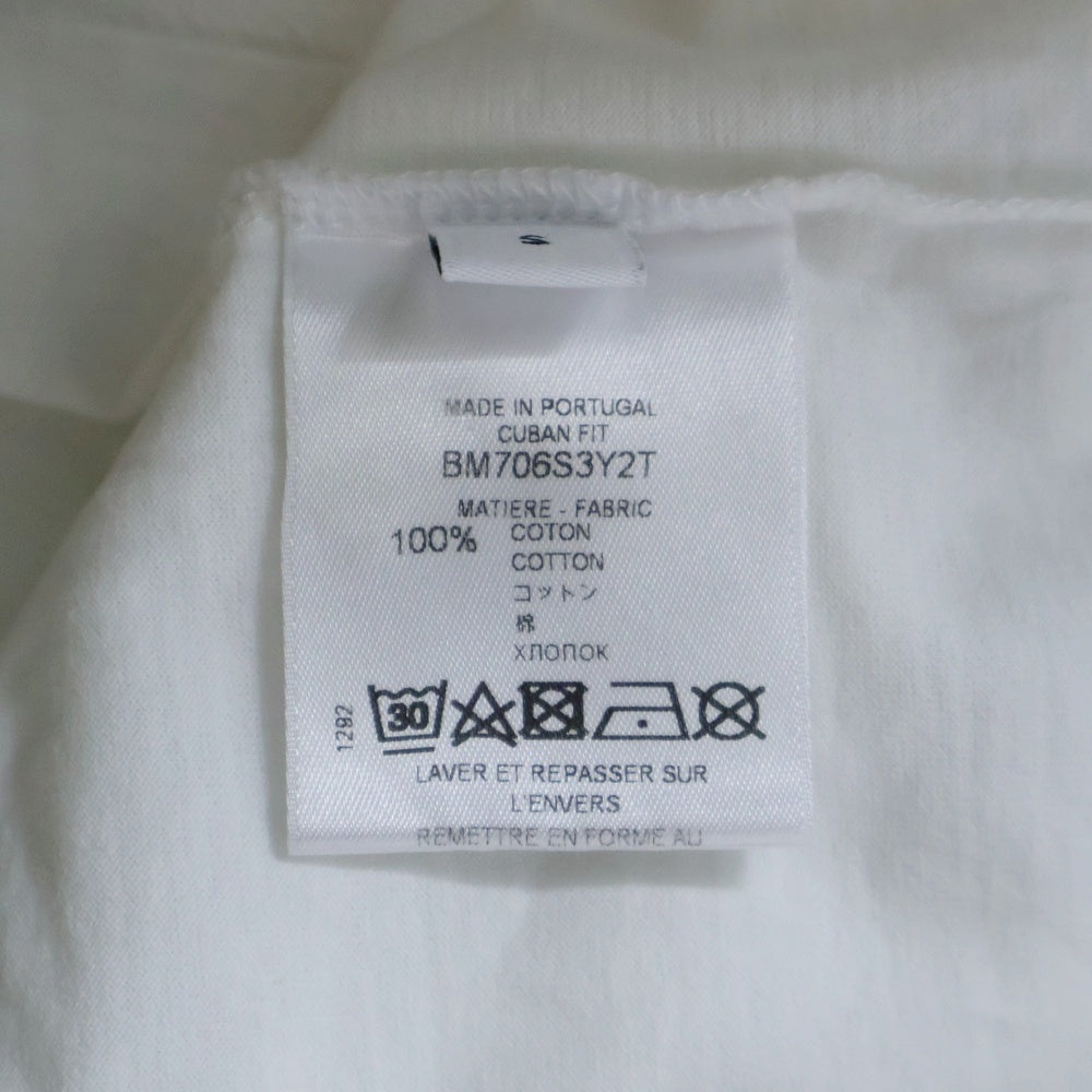 GIVENCHY(ジバンシィ) ラバーロゴ バックフォトプリント クルーネック 半袖Tシャツ カットソー ホワイト BM706S3Y2T